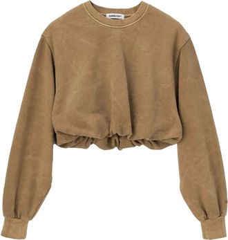 AMBUSH Felpa con arricciatura - Marrone