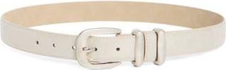 Steve Madden Faux Suede Keeper Belt in Light Grey at Nordstrom Rack, Size X-Large