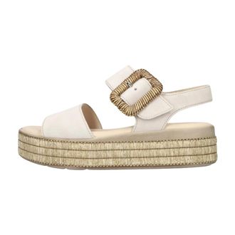Gabor Plateau Sandal 562 - Dames - Schoenen - Beige - Maat: 37 1/2 EU Leer