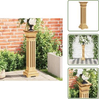 vidaXL The Living Store Piedistallo per Piante Quadrato Classico Legno 17x17x66 cm MDF - Porta piante