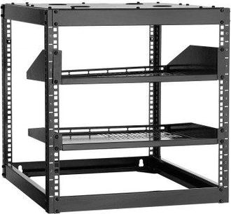 OEM Rack De Red Abierto De 10u, 585 Mm De Profundidad, Rack De Servidores De Pared O De Suelo, Resistente 4 Postes, Con Estantes Ventilados Y Herrajes De 