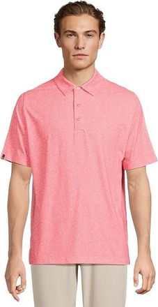 Callaway All Over Chev Printed Polo Mens T Shirt Strawberry Pink : 2XL, Elastane/Polyester