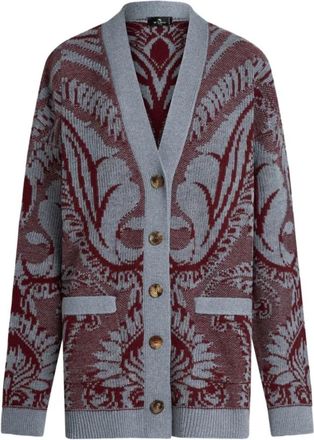 Etro Gebreid Vest Multicolor Stijlvol - Dames - Vesten - Veelkleurig - M - Wol - Truien & Vesten