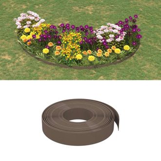 Berkfield Home Garden Edgings 5 pcs Brown 10 m 10 cm Polyethylene