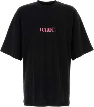 OAMC Mens Black Cotton T-shirt - Size Medium