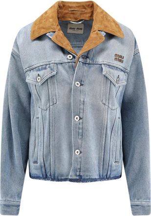 Miu Miu Denim Jacket - Dames - Spijkerjassen - Blauw - S - Denim - Jassen