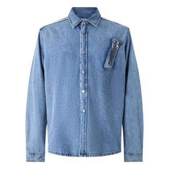 Diesel Camicia in denim a maniche lunghe - - Shirts - Uomo - Blu - L
