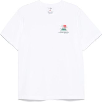 Casablanca Montagne Ondulée Screen T-Shirt - Mens - Organic Cotton