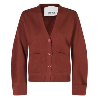 Erika Cavallini Semi Couture Pietro Cardigan - Dames - Truien - Bruin - Maat: S Zijde