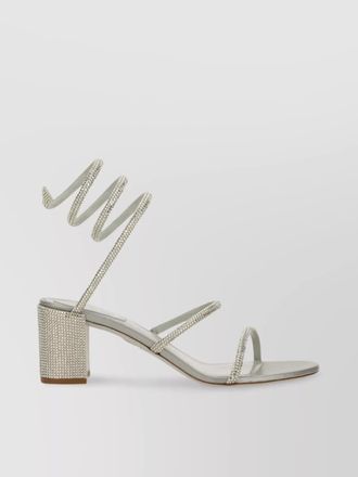 Rene Caovilla block heel embellished strappy sandals