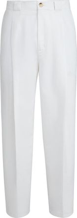 Brunello Cucinelli Cotton and linen trousers in Snow at Nordstrom, Size 52 It