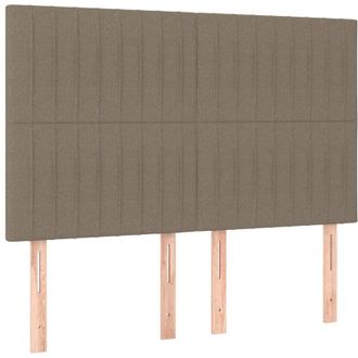 vidaXL Cabecero Con Luces Led Tela Gris Taupe 144x5x118/128 Cm Vidaxl