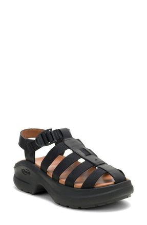 Chaco Cushform Fisherman Sandal in Black at Nordstrom, Size 10
