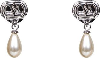 Valentino Garavani Ovalette Oorbellen - Dames - Oorbellen - Grijs - ONE Size - Accessoires
