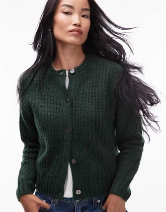 Levi's Luna - Cardigan verde con bottoni effetto conchiglia