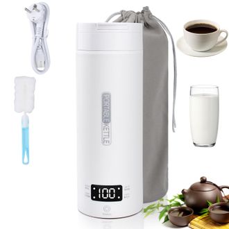 OEM Mini Hervidor El&eacute;ctrico Port&aacute;til De Viaje De 500 Ml, De Acero Inoxidable 316, Con 4 Ajustes De Temperatura, Para T&eacute;, Leche Y Caf&eacute;