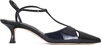 Manolo Blahnik Pumps a punta con cinturino a T - Nero