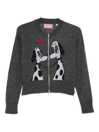 Carne Bollente x Olga Goose Candle Lady Meets Tramp cardigan - Grey