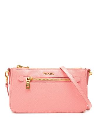 Prada 2000-2025 Saffiano Lux Front Pocket crossbody bag - Pink