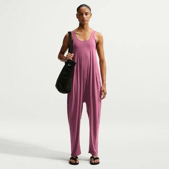 Nike Womens Zenvy Jumpsuit in Red | IR1942-654
