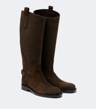 Burberry Suede knee-high boots
