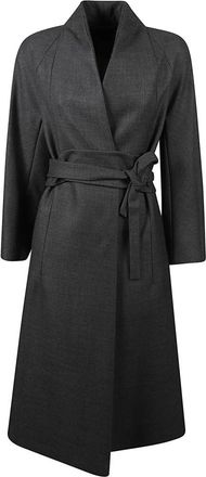 Max Mara Mxtdivo - Dames - Jas met riem - Grijs - S - Leer - Jassen