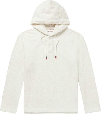 Orlebar Brown Mens Sennett Longer Pile Towelling Hoodie In Matchstick