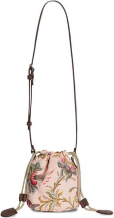 Etro Etro, Bucket Bags, female, Multicolor, Size: ONE SIZE Bucket Bag with Leafy Floral Print