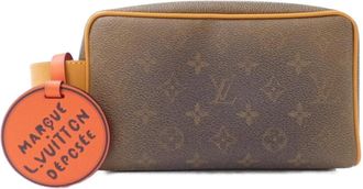 Louis Vuitton Marron Coated Canvas Pouch (Pre-Owned)