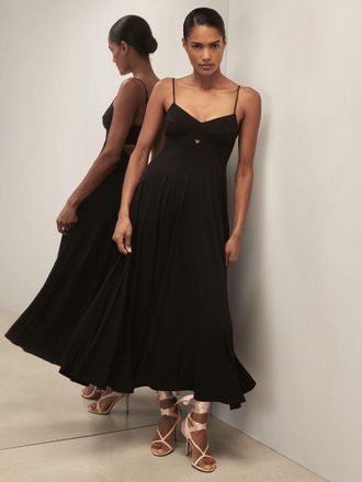 Reiss Black | Royal Ballet Bustier Midi Dress, 14