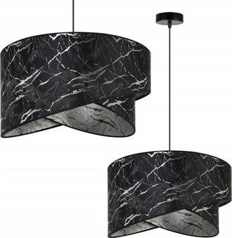 OEM L&aacute;mpara De Techo Colgante, Pantalla De M&aacute;rmol Plateado