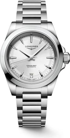 Longines Conquest Zilveren Zonnestraal Wijzerplaat Stalen Horloge - Dames - Horloges - Grijs - ONE Size - Accessoires