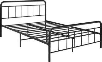 Costway Costway Marco De Cama Met&aacute;lico, 160x200cm, Cama Doble Con Cabecero Y Piecero, 31,5cm De Altura, No Requiere Muelle De Colch&oacute;n, Estructura De Cama (160