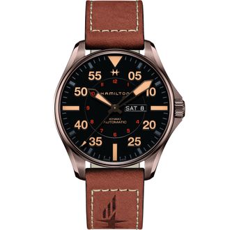 Hamilton Mens H64705531 Khaki Pilot 46mm Automatic Watch