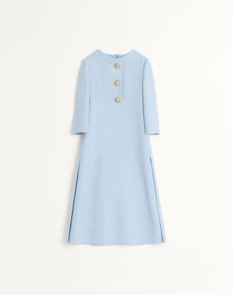 Valentino Abito Midi In Crepe Couture Donna PASTEL GREY 36