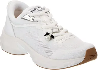Jimmy Choo London Diamond Run F Leather & Canvas Sneaker