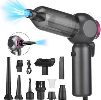OEM Aspiradora De Mano, Potente Aspiradora 2 En 1 Para Coche De 16000 Pa, Motor Sin Escobillas Con 3 Niveles De Succi&oacute;n Para El Hogar, El Coche Y El Pelo 