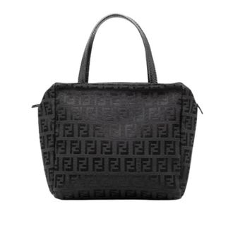 Fendi Pre-owned Canvas Mini Bag - Dames - Pre-owned - Zwart - Maat: ONE Size Leer