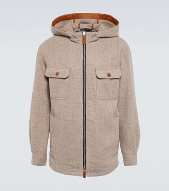 Giorgio Armani Hooded virgin wool blouson