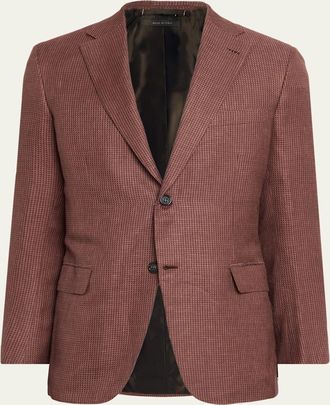 Brioni Mens Ravello Textured Single-Breasted Blazer