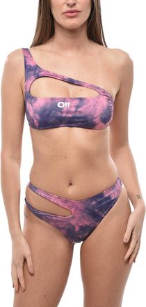 Off-white Pink Tie-Dye Swimwear