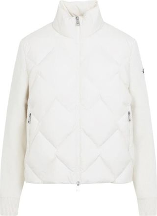 Moncler Cardigan Tricot - Dames - Winterjassen - Wit - S - Leer - Jassen