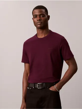 Calvin Klein Mens Liquid Touch Crewneck T-Shirt - Purple - 2XL