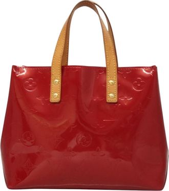 Louis Vuitton Reade Handbag Monogram Vernis Red Patent_Leather Bag (Pre-Owned)