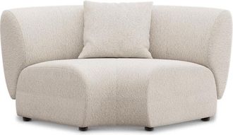 Castlery Auburn Curve Corner Sofa Customized, Performance Boucle Cream, Spill Resistant, Modular for Sofas, Castlery Brand