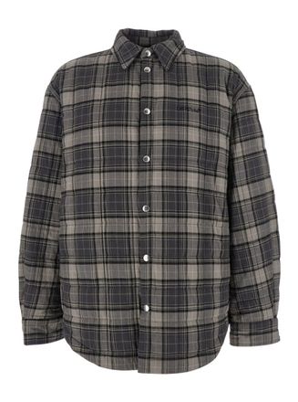 Off-white Dark Grey Check Shirt