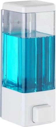 OEM Dispensador De Jab&oacute;n Manual Con Pulsador, Jab&oacute;n L&iacute;quido, Etc, Montaje Con Tornillos, 350 Ml, 6 X 18,5 X 7,5 Cm, Blanco