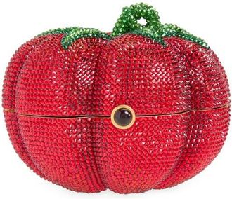 Judith Leiber Tomato Pomodoro Crystal Embellished Clutch in Champagne Light Siam Multi at Nordstrom