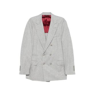 Brunello Cucinelli Pinstripe-pattern Double-breasted Blazer