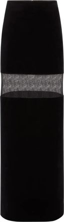 Nina Ricci Gonna lunga con decorazioni in pizzo - Nero